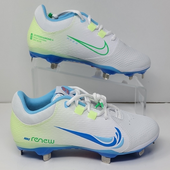 Nike Women's Size 6 Hyperdiamond 4 Pro MCS Softball Cleats Fresh FQ7729-100 New - Picture 1 of 11